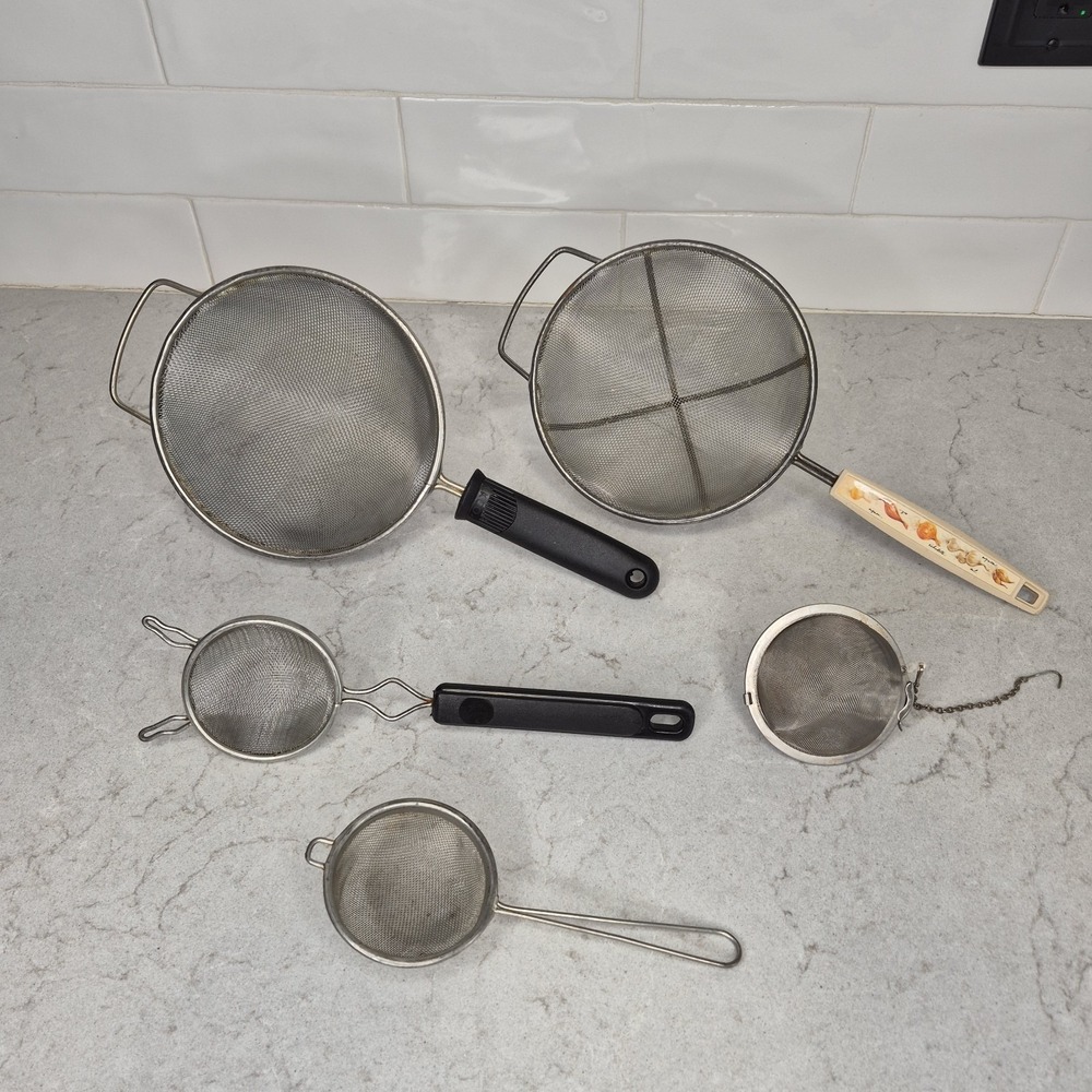 EKCO Sieve Strainer Vintage Kitchen Utensil Lot Of 5
